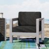 Aviara - Luxurious Outdoor Club Chair Low Profile Deep Seating - Silver - Image 7