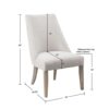 Modern Type Dining Chair (Set of 2) - Ivory - Image 3