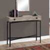 Accent Console Table For Entryway, Storage Drawer, Modern - Taupe - Image 4