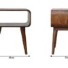 Curved Open Nightstand - Antique Brown / Chestnut - Image 9