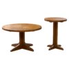 2 Piece Modern Farmhouse Living Room Coffee Table Set, Stylish And Elegant Nesting Round Wooden Table, Side End Table Set For Living Room - Brown - Image 13