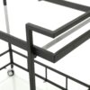 2 Tier Bar Cart, Utility Cart, Rolling Serving Cart, Kitchen Cart With Storage Shelves - Black - Image 10