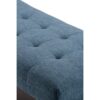 Draper - Mid Century Tufted Ottoman Bench - Denim Blue - Image 4