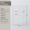 Double Sliding Shower Door, Semi Frameless Bypass Bathroom Sliding Door With 1 / 4" (6Mm) Tempered Glass For Walk In Shower - Brushed Nickel - Image 3