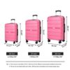 Hardshell Suitcase Spinner Wheels Pp Luggage Sets Lightweight Durable Suitcase With Tsa Lock, 3 Piece Set (20/24/28) - Rose - Image 3