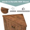 Triangle Bathroom Storage Cabinet With Adjustable Shelves, Freestanding Floor Cabinet For Home Kitchen - Brown - Image 3