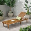 Nadine - Stylish Chaise Lounge Chair - Teak - Image 3
