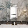 Recessed Metal Framed Medicine Cabinet With Mirror And Adjustable Shelves Wall Mirror With Storage For Bathroom - White - Image 2