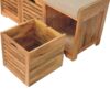 Shutter Shoe Bench, 3 Drawer - Oak - Image 4