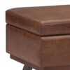 Owen - Lift Top Large Coffee Table Storage Ottoman - Distressed Saddle Brown - Image 6