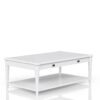 Cocktail Table With Two Storage Drawers And Casters - White - Image 4