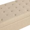 Convertible Folding Sofa Bed Ottoman With Memory Mattress And Tufted Design - Beige - Image 15