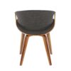 Curvo - Mid-Century Modern Chair (Set of 2) - Walnut / Charcoal - Image 6