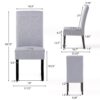 Amaranthine - Upholstered Dining Chair With High Back And Wood Legs (Set of 2) - Light Gray - Image 3