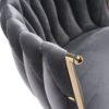 Office Desk Chair, Upholstered Home Office Desk Chairs With Adjustable Swivel Wheels, Ergonomic Office Chair For Living Room, Bedroom, Office, Vanity Study - Dark Gray - Image 10