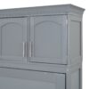 Queen Size Murphy Modern Bed With Top Cabinets For Space Saving And Comfort - Gray - Image 5