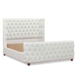 Brooklyn - Queen Tufted Panel Bed Headboard And Footboard Set - Antique White