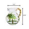 Palm Tree Design 3 Quarts Unbreakable Plastic Water Pitcher With Lid And Spout, Bpa Free - Clear - Image 3