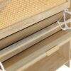Shoe Storage Cabinet Rattan Shoe Storage Organizer With 2 Flip Drawers, A Storage Drawer And A Bench For Entryway, And Hallway - Light Brown - Image 22