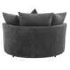 360° Swivel Accent Barrel Chair With Storage Ottoman & 4 Pillows, Modern Chenille Leisure Chair Round Accent For Living Room - Gray - Image 22