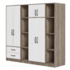 6 Door Wardrobe With Shelves And Drawers - Natural - Image 2