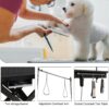 Super Deluxe Electric Pet Grooming Table, 110V / 220V Professional Groomer Recommend Height Adjust From 8 Up To 36" - Black - Image 14