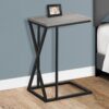 Accent Table, C - Shaped, Contemporary & Stylish - Gray - Image 8