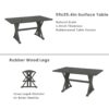 Topmax - 6 Piece Farmhouse Classical Dining Table Set With Trestle Legs, Kitchen Table Set For 6 With 4 Upholstered Dining Chairs And Bench - Gray - Image 6