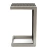Cape - Coral Wicker C Shaped Table Modern DesignRattan And Aluminum Frame - Brown - Image 15