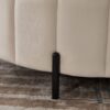 Upholstered Round Ottoman With Reversible Lid, Storage Stool, Channel Tufted Pumpkin Shape Footstool For Living Room, Bedroom And Office - Beige - Image 8