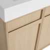 Contemporary 30" Freestanding Bathroom Vanity With White Resin Sink & Soft Close Cabinet Doors - Oak - Image 11