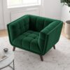 Addison - Lounge Chair Dark - Brown / Dark Green - Image 9