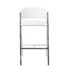 Modern Bar Stools With Low Back And Arms And Durable Metal Frame (Set of 2) - Ivory - Image 7