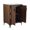 Modern 24'' Bathroom Vanity With Top Sink Storage Cabinet - Brown - Image 12