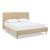 Stockholm - King Modern Wavy Headboard Platform Bed - Fawn Brown - Image 4