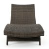 Salem - Wicker Chaise Lounge Chair Set With Faux Rattan Material - Mocha - Image 7