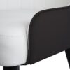 Modern Sponge-Filled Dining Chair, Solid Wood Metal Legs, Suitable For Restaurants, Living Rooms And Rooms- (Set of 2) - Dark Brown / White - Image 11