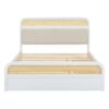 Queen Size Platform Bed With Trundle And 2 Drawers - White - Image 2