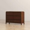 Lionel - Mid-Century Modern Solid Wood 6 Drawer Dresser - Brown - Image 9