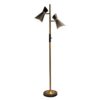 Axis - Floor Lamp With 4 Way Switch Double Spots With Base - Black / Gold - Image 2