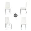 Modern Light Luxury Dining Chair (Set of 2) Upholstery With Electroplated Legs - White - Image 12
