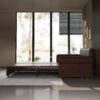 Pull Out Sofa Bed, 3 In 1 Faux Leather Convertible Sleeper Sofa With Nailhead Trim & Rolled Arm Multifunctional Sofa Bed For Living Room - Dark Brown - Image 7
