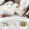 Modern Oversized Modular Sectional Sofa, Sparkling Chenille Fabric Soft Cushion Sofa With 6 Pillows, 6 Pieces Diy Combination Tufted Sofa, No Assembly Required - Beige - Image 16