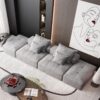 Modern Oversized Modular Sectional Sofa With 2 Ottoman And 2 Seat, Sparkling Chenille Fabric Soft Cushion Sofa With 4 Pillows, 4 Pieces Diy Combination Tufted Sofa, No Assembly Required - Gray - Image 7