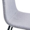 (Set of 4) Fabric Back And Metal Combined Spoon Chairs Perfectly Matching Minimalist And Scandinavian Style Homes - Gray / Black - Image 14