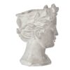 Greek Style Cement Head Planter Indoor Outdoor Home Garden Decor - Gray - Image 3