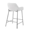 Daniella - Contemporary Fixed Height Counter Stool (Set of 2) - White / Chrome - Image 5