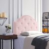 Flanner - Contemporary Fabric Upholstered Twin Headboard - Blush - Image 8