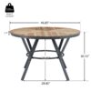 Contemporary Indoor Dining Set With Metal Legs, Birch, And Metal - Black / Natural - Image 4