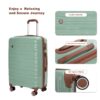 5 Piece Set (20"24"28 +A Travel Bag And A Toiletry Bag), Pp Hardshell Carry On Luggage Set With Tsa Lock Carry On Suitcase Luggage Durable Suitcase - Green - Image 12